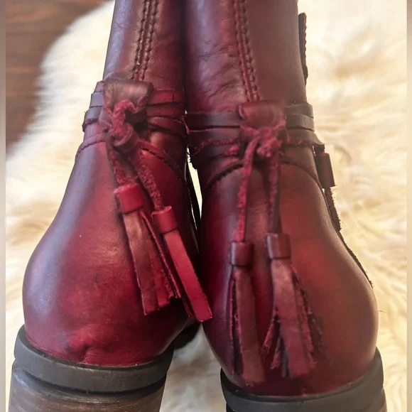 WOLKY ‘Idalia’ Oxblood Leather Booties - Picture 11 of 15